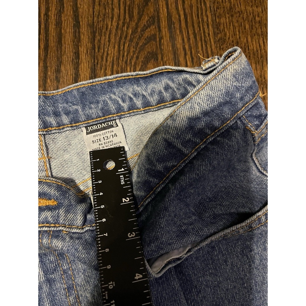 Jordache Light Wash Jeans Vintage Blue Women's Sz 13/14 100% Cotton High Waist - Picture 6 of 9